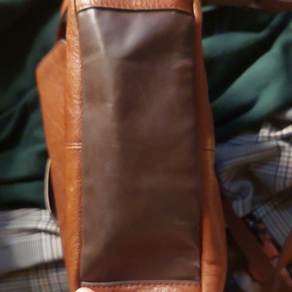 Fossil Claire Leather Backpack Cognac Brown Leather Adjustable Purse - Picture 6 of 8